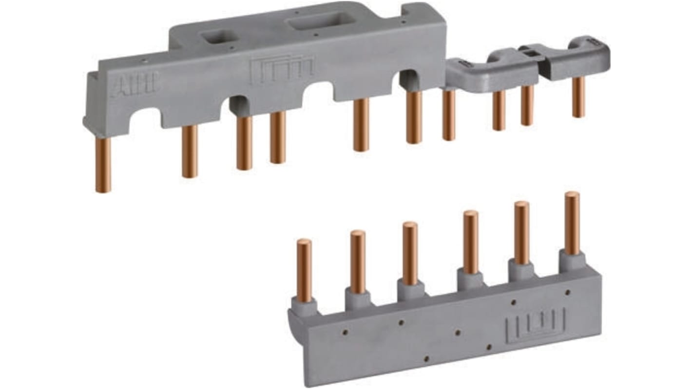 Set connettore ABB 1SBN082713R2000 BEY38-4 per serie AF09 e AF38, include dispositivi di blocco e protezioni per morsetti.