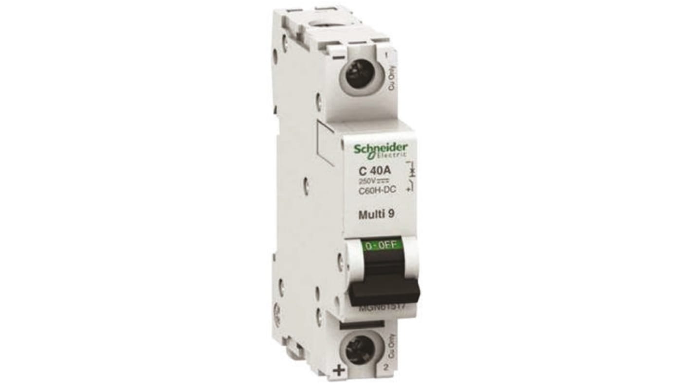 Interruttore magnetotermico Schneider Electric MGN61513, 1P 25A, Tipo C, montaggio su guida DIN, dimensioni 81mm x 18mm x 73mm.