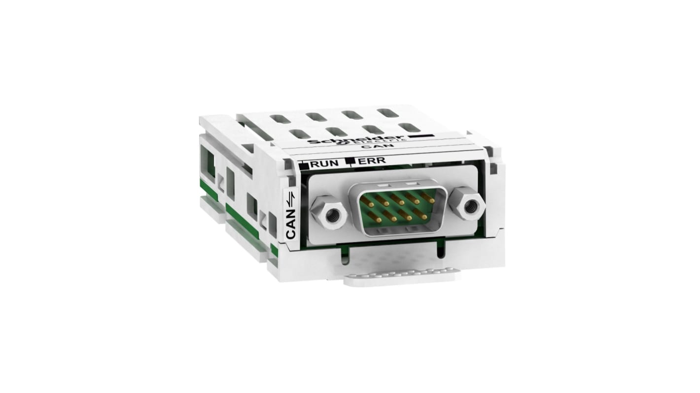 Scheda opzionale CANopen SUBD9 VW3A3618 di Schneider Electric per unità Altivar 32, facilita integrazione e scambio dati.