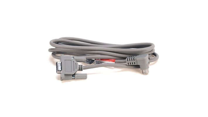 Cavo PLC Allen Bradley 1761-CBL-PM02 per Controller MicroLogix, lunghezza 2 m, connettori DTE a 9 pin e AIC+ a 8 pin.