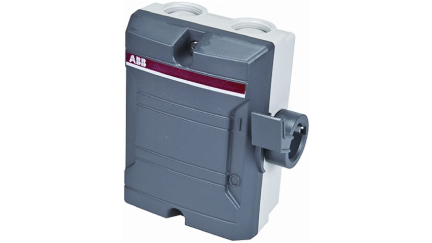Interruttore di isolamento ABB BWS 316 TPN, 3 poli, 16A, contenitore termoplastico IP65, bloccabile in OFF.