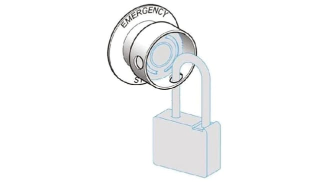Coperchio pulsante in metallo Schneider Electric ZBZ3605, compatibile con interruttori XB4 e ZB4, foro di montaggio 22 mm.