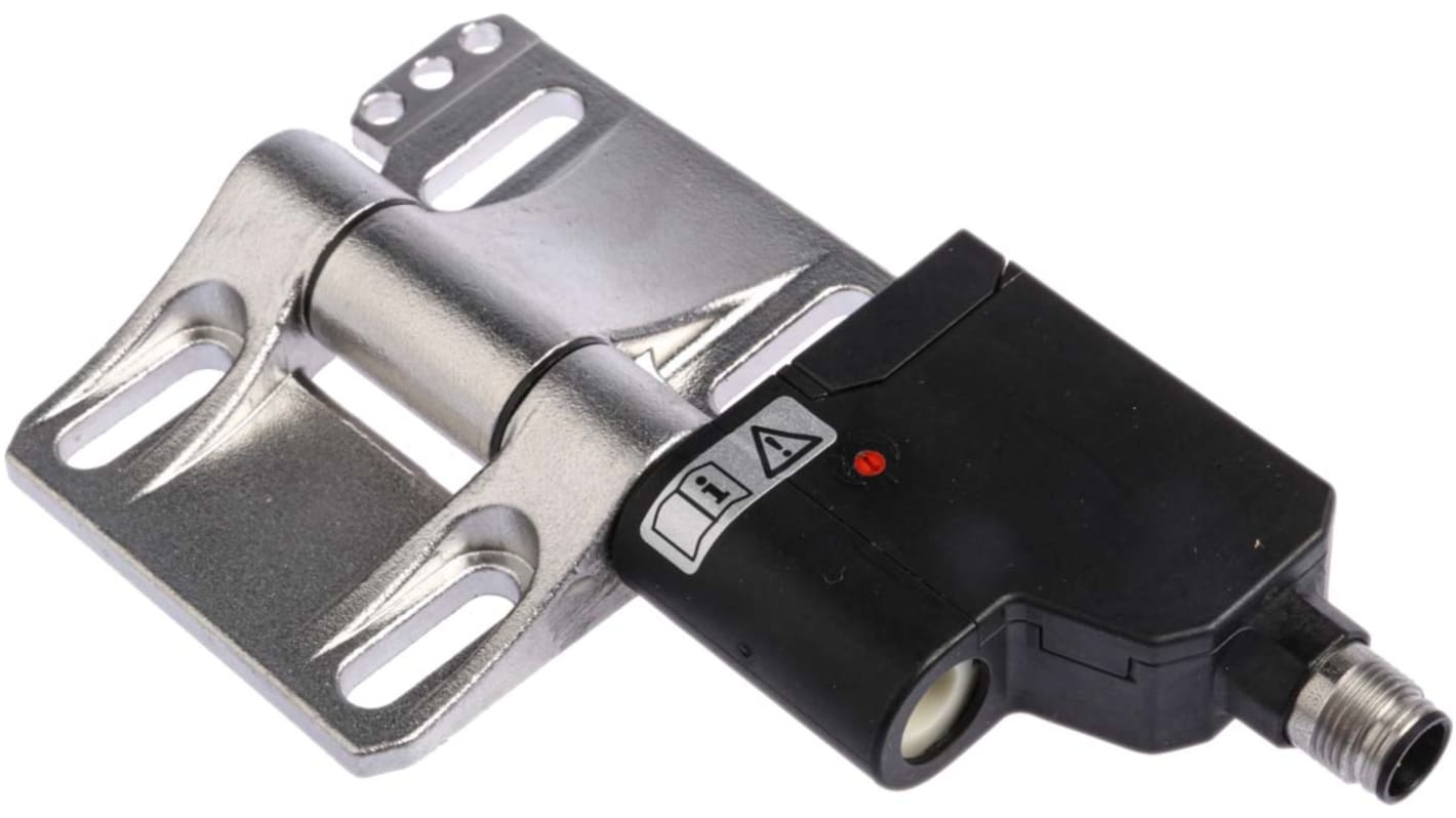 Interruttore di sicurezza a cerniera Pilz PSENhinge, 2NC, grado di protezione IP67, con punto di commutazione regolabile fino a 270 gradi.