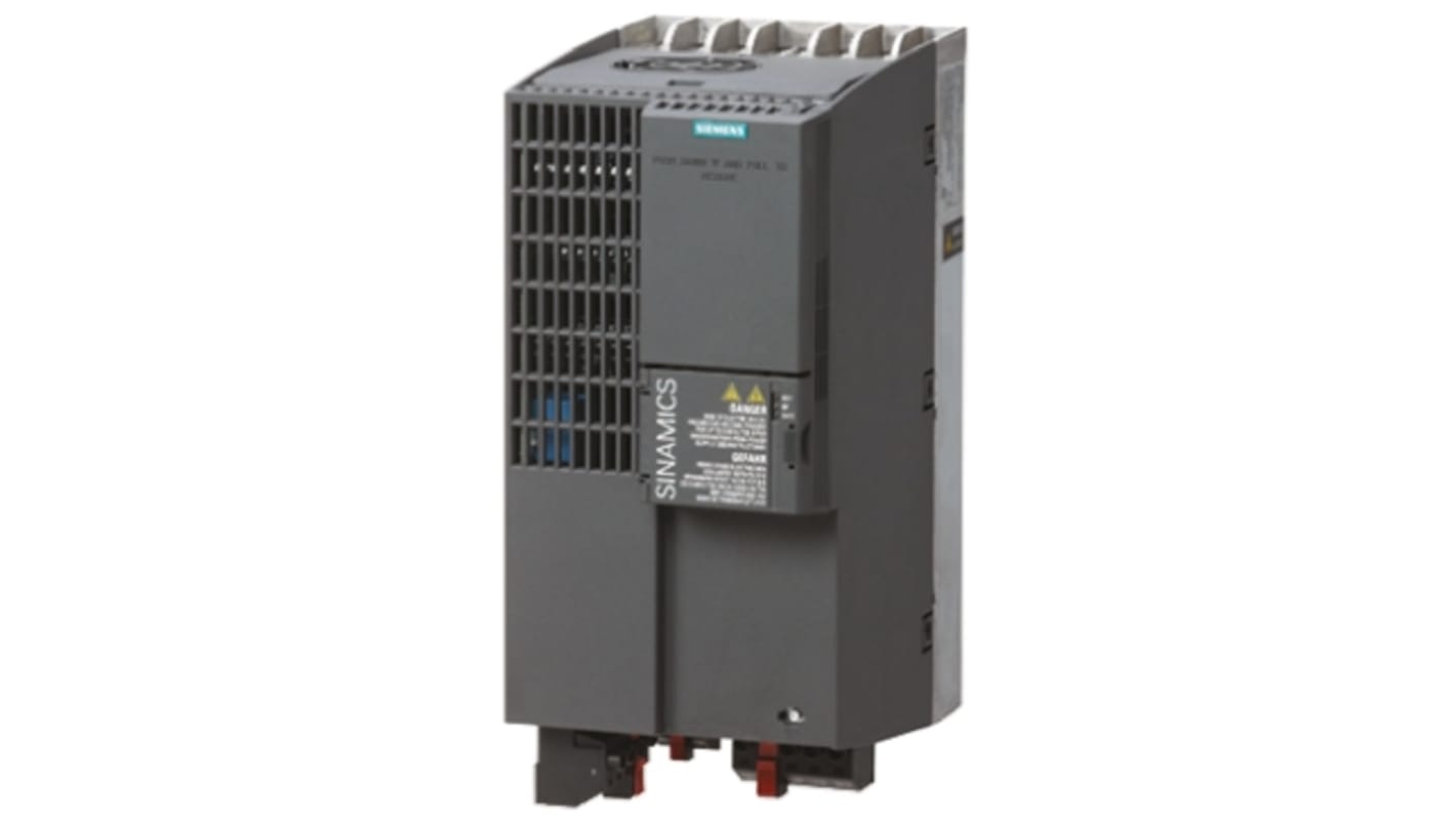Inverter Siemens 6SL3210-1KE23-8AP1, 18,5 kW, 3 fasi, 400 V, controllo vettoriale, dimensioni 295x140x203 mm.