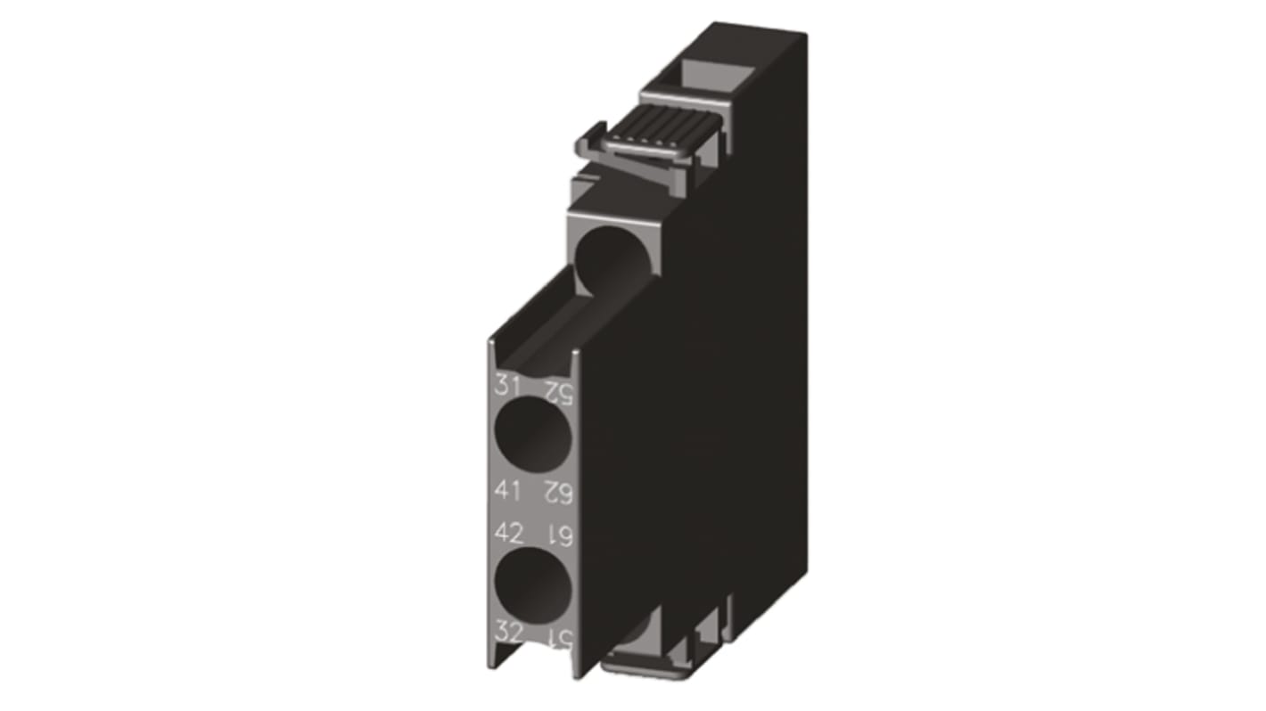 Contatto ausiliario Siemens 3RH2921-1DA02, 2 N/C, montaggio laterale, corrente 6 A, tensione 600 V c.c., 690 V c.a.