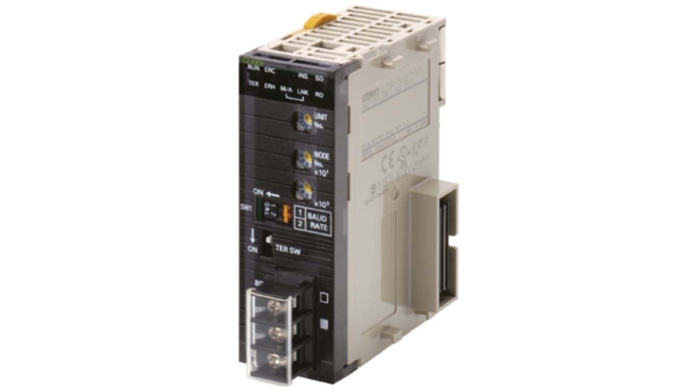 Modulo di espansione Omron CJ1W-CLK23 per PLC Serie SYSMAC CJ, dimensioni 95,4 x 31 x 82 mm, per rete FA ad alta velocità.