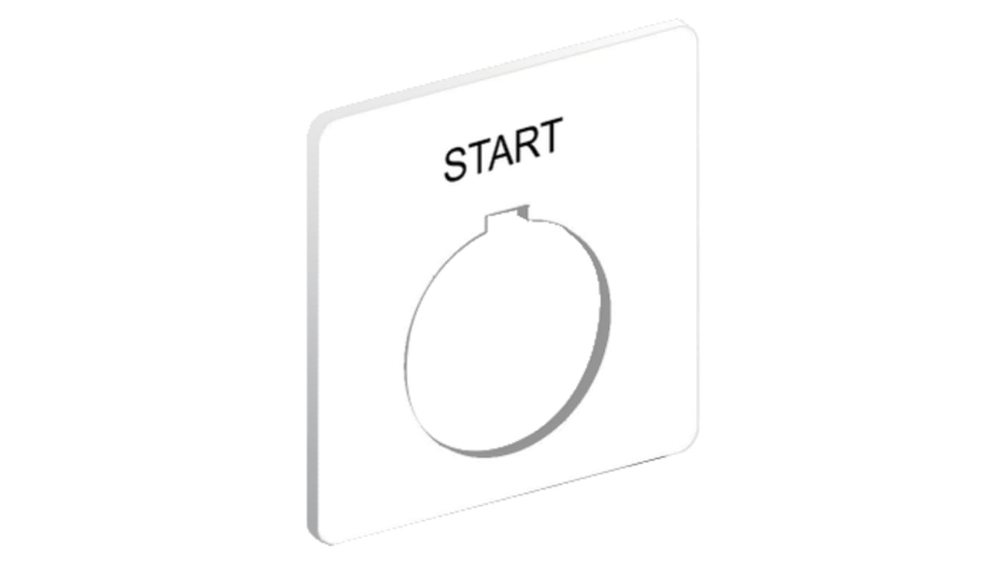 Piastra per legenda Schneider Electric 9001KN101WP, compatibile con Serie 9001SK, in plastica o alluminio per etichettatura.
