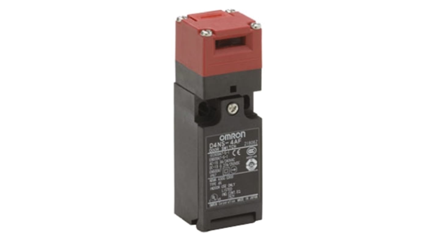 Interruttore di interblocco di sicurezza Omron D4NS-4DF, 3NC, IP67, dimensioni 96mm x 31mm x 30mm, attuatore separato, conforme a standard EN60947-5-1.