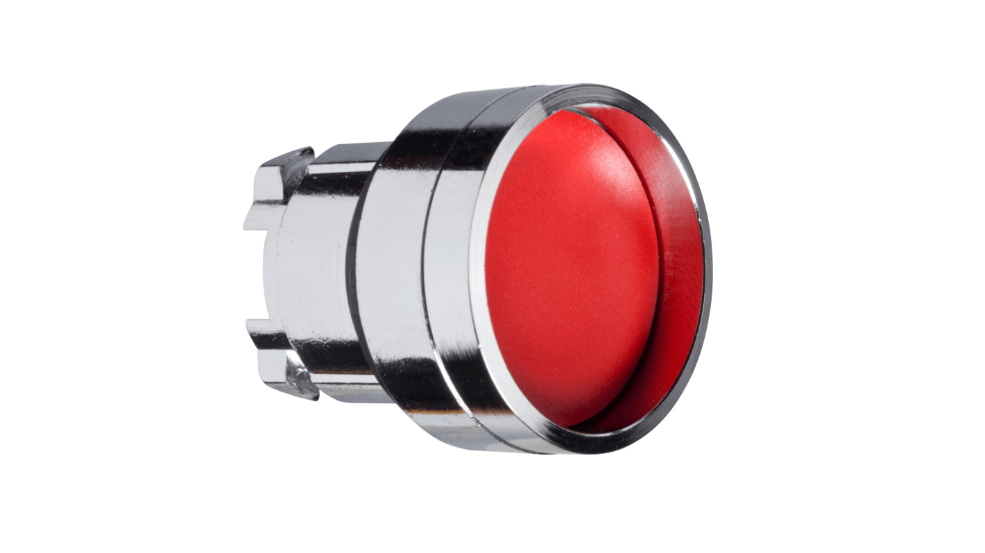 Attuatore pulsante rosso Schneider Electric ZB4BA46, serie Harmony XB4, diametro 22mm, ritorno a molla, IP66/IP67/IP69K.