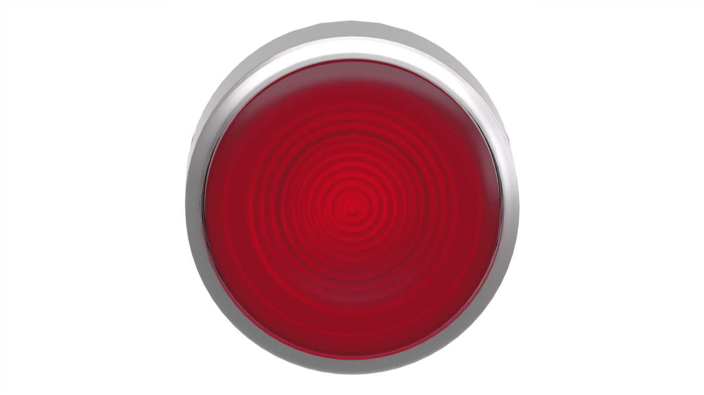 Attuatore pulsante rotondo rosso Schneider Electric, serie Harmony XB4, diametro 22mm, illuminato, protezione IP66/IP67/IP69K.