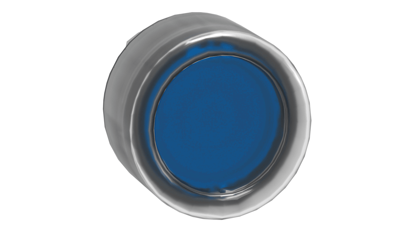 Attuatore pulsante Schneider Electric ZB4BW563, blu, rotondo, diametro 22mm, ritorno a molla, IP66/IP67, per pannelli di controllo.
