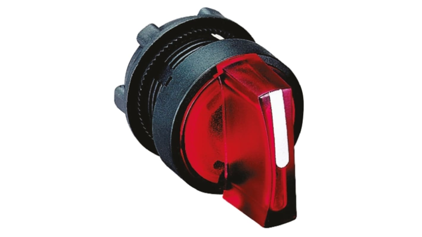 Teste selettori illuminate Schneider Electric Harmony XB5, 3 posizioni, diametro 22 mm, colore rosso, protezione IP65.