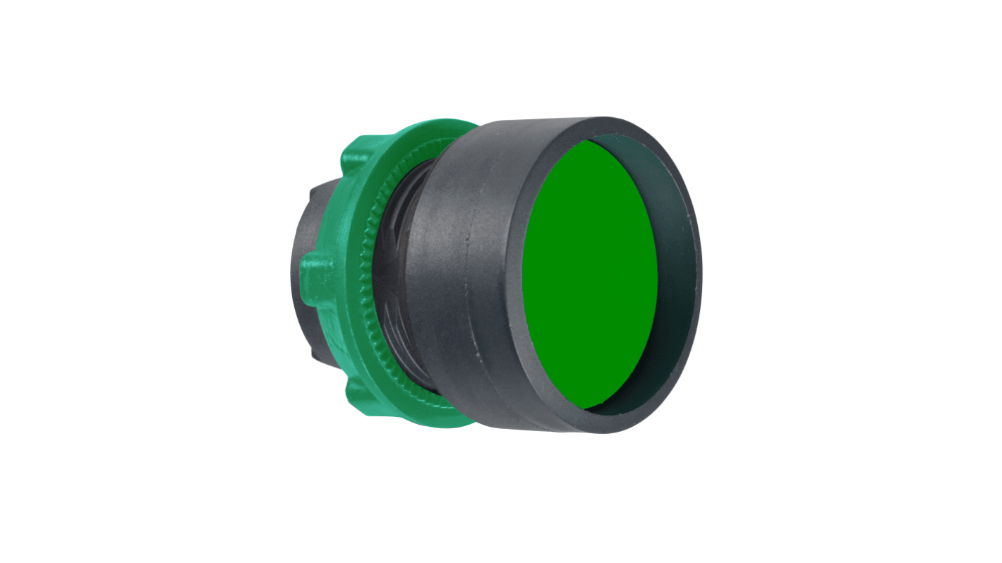 Attuatore pulsante verde Schneider Electric ZB5AA36, montaggio a pannello, diametro foro 22mm, protezione IP66/IP67/IP69K.