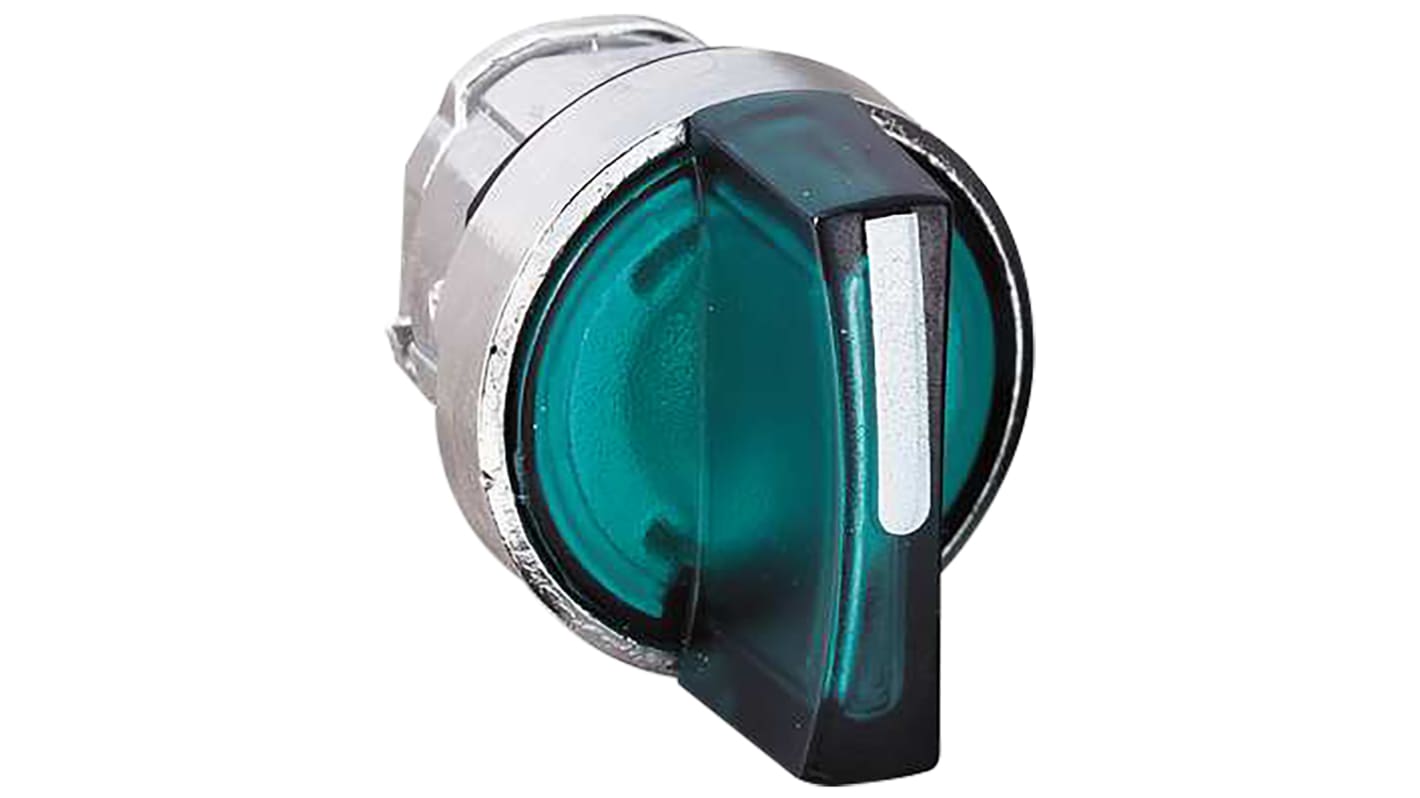 Selettore a 3 posizioni Schneider Electric Harmony XB4, diametro foro 22 mm, ritorno a molla, grado di protezione IP66/IP67/IP69.