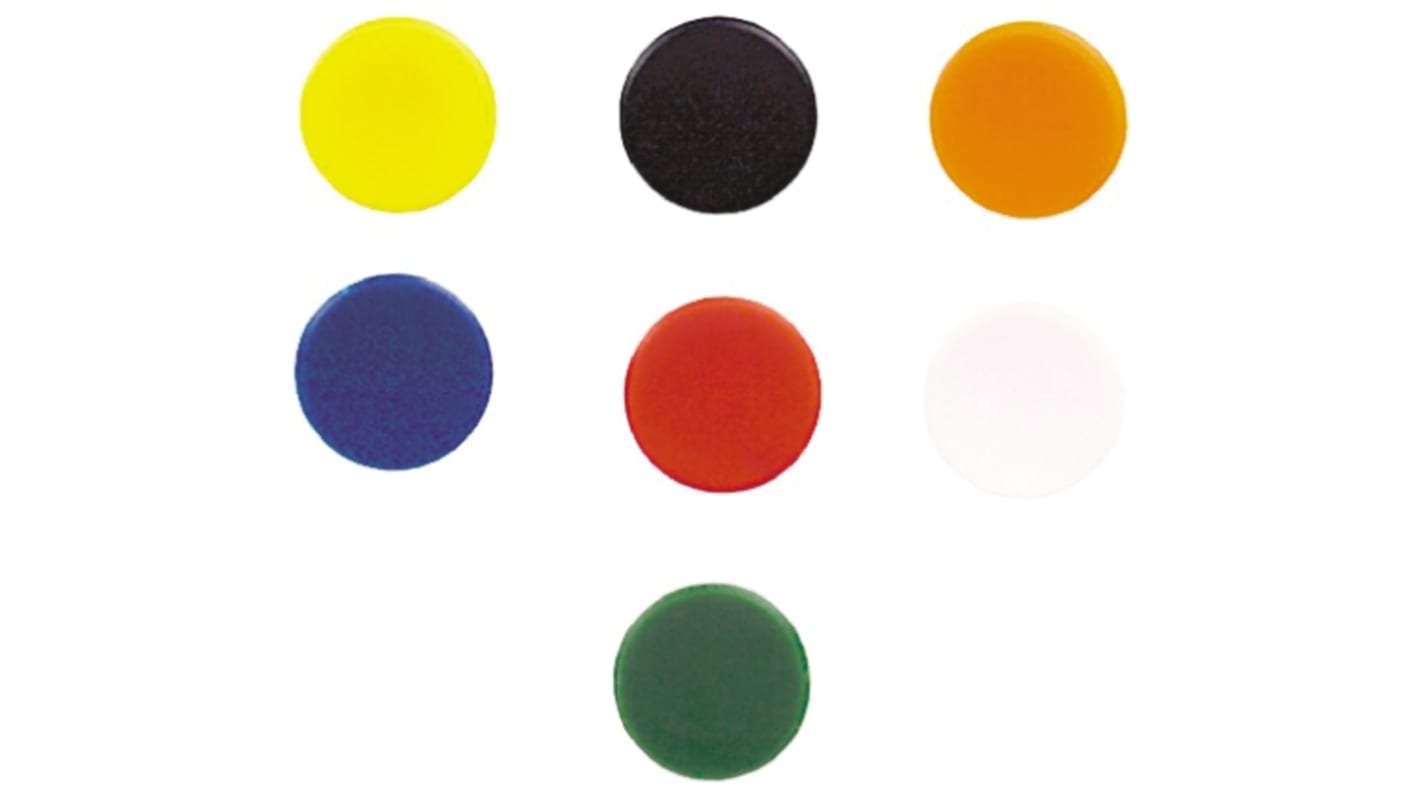 Coperchio pulsante Schneider Electric 9001T8U, set di 7 tappi colorati per personalizzazione serie 9001K e 9001SK.