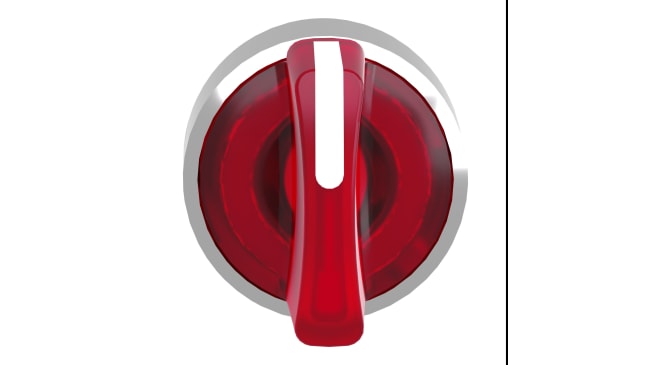 Selettore a 3 posizioni Schneider Electric Harmony XB4, diametro foro 22mm, attuatore rosso, protezione IP66/IP67/IP69.