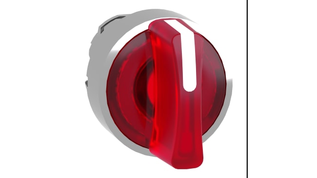 Selettore a 3 posizioni Schneider Electric Harmony XB4, diametro foro 22mm, attuatore rosso, protezione IP66/IP67/IP69.