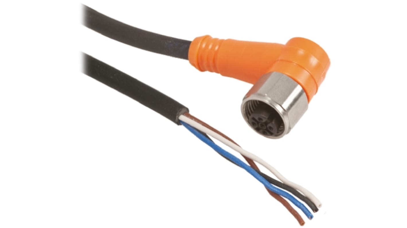 Cavo sensore/attuatore Telemecanique Sensors XZCPA1241L5, 4 cond. M12 Femmina, L. 5m. Acciaio inox 316L, IP69K, -25 → +85 °C. Compatibile con sensori fotoelettrici Schneider XUM.