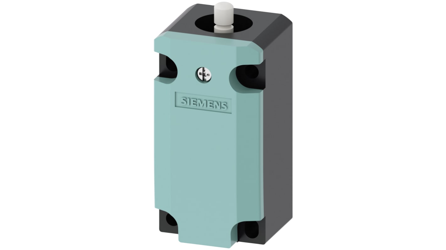 Interruttore di fine corsa di sicurezza Siemens 3SE5112-0LA00, 2NC/1NA, IP66/IP67, dimensioni 85.7mm x 40.5mm x 37.3mm.