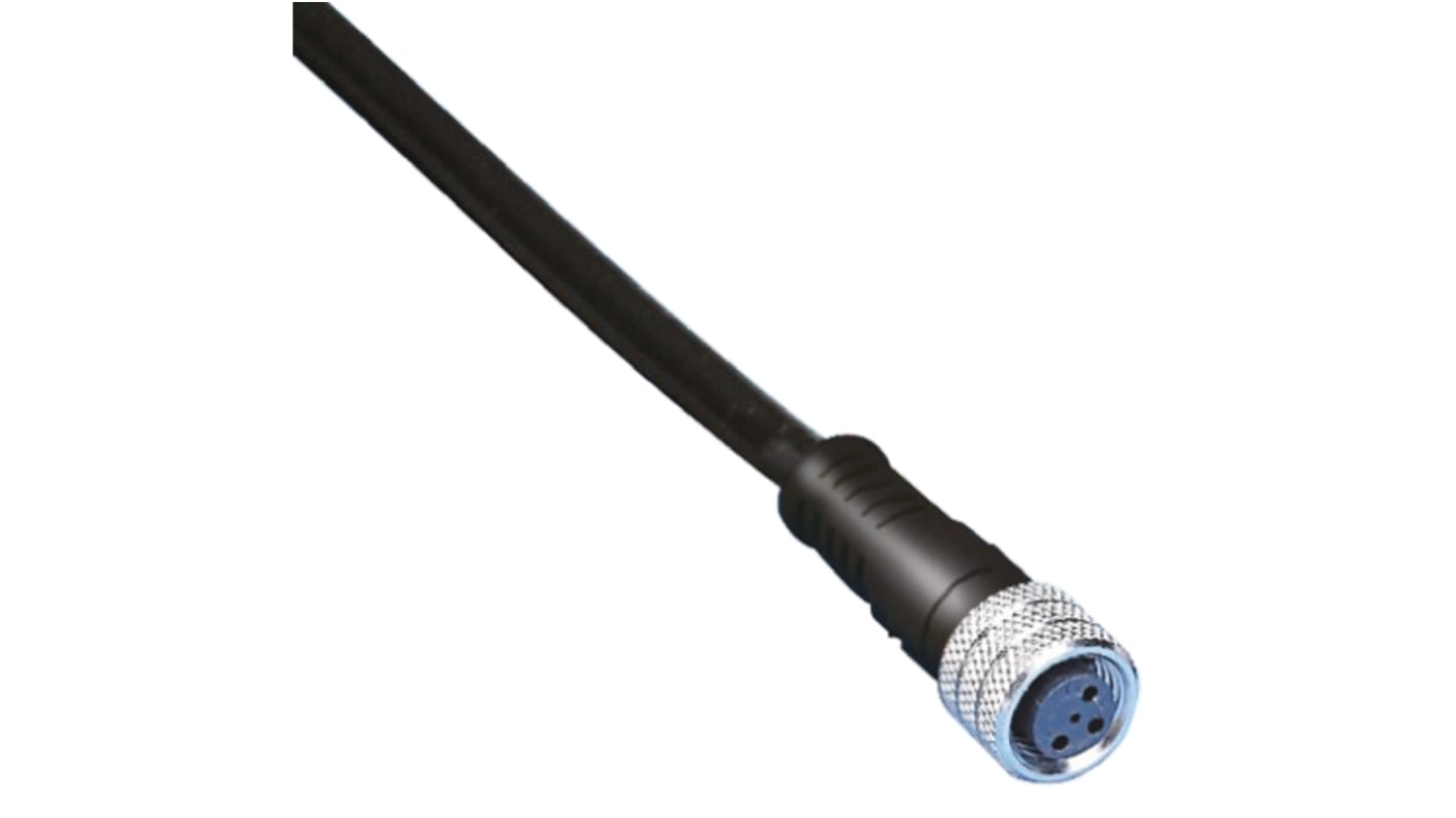 Cavo femmina M8 Brad® Nano-Change® 1200868002 per sensori miniaturizzati. Corpo PUR, contatti in rame placcato oro, LED per segnale attivo. IP67.