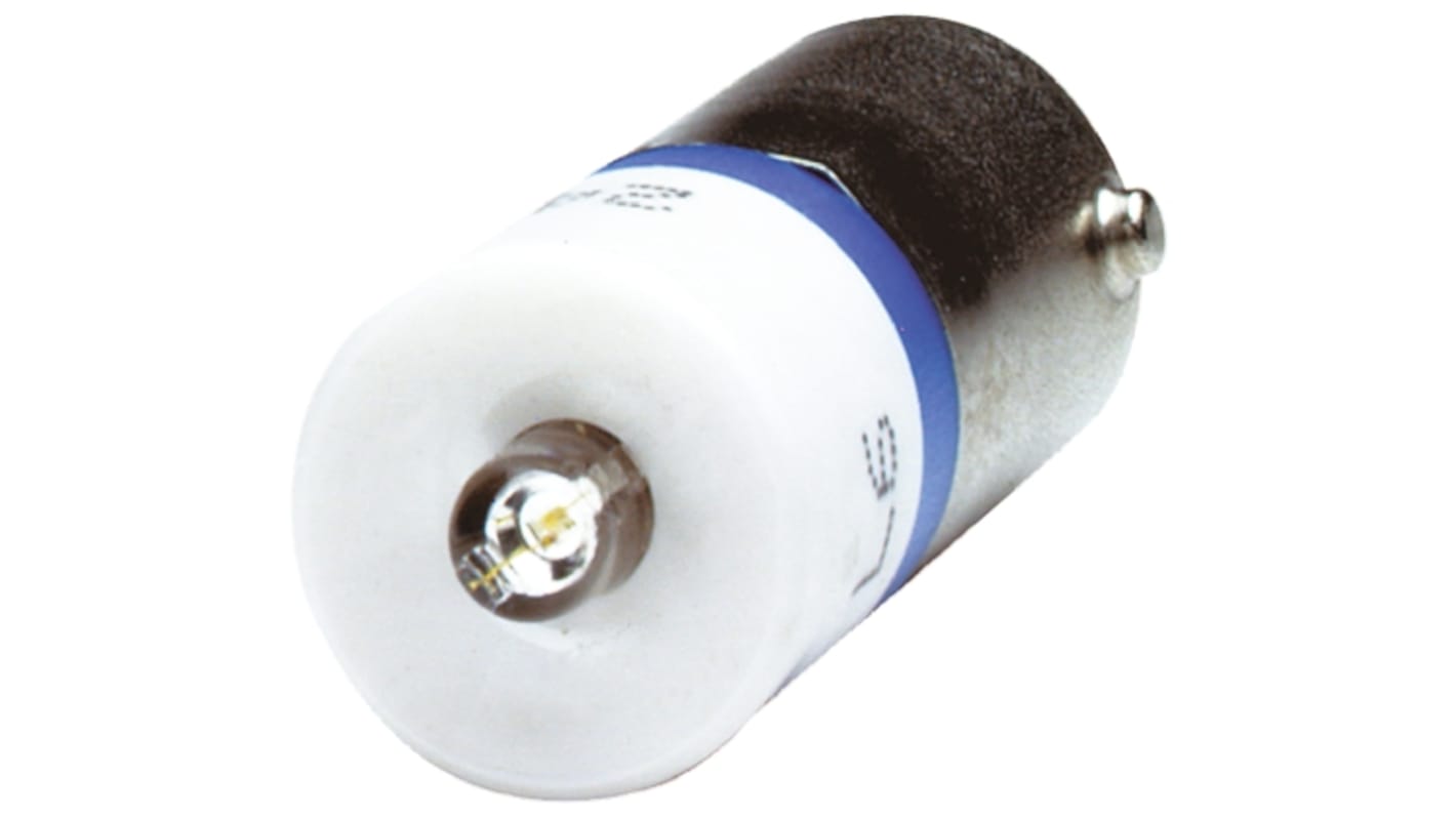 Pulsante LED Siemens 3SB3901-1DC per Serie 3SB3, diametro 10 mm, corrente 15 mA, base BA 9s. Prodotto in obsolescenza.