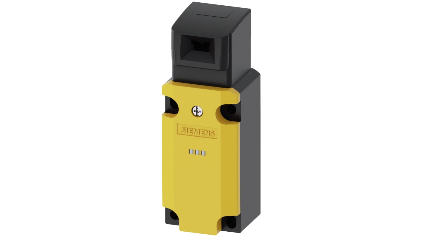Interruttore di interblocco di sicurezza Siemens 3SE5112-3QV10, a chiave, 2NC/1NA, IP66/IP67, 230V, 3A, dimensioni 40.5mm x 110mm x 37.3mm.