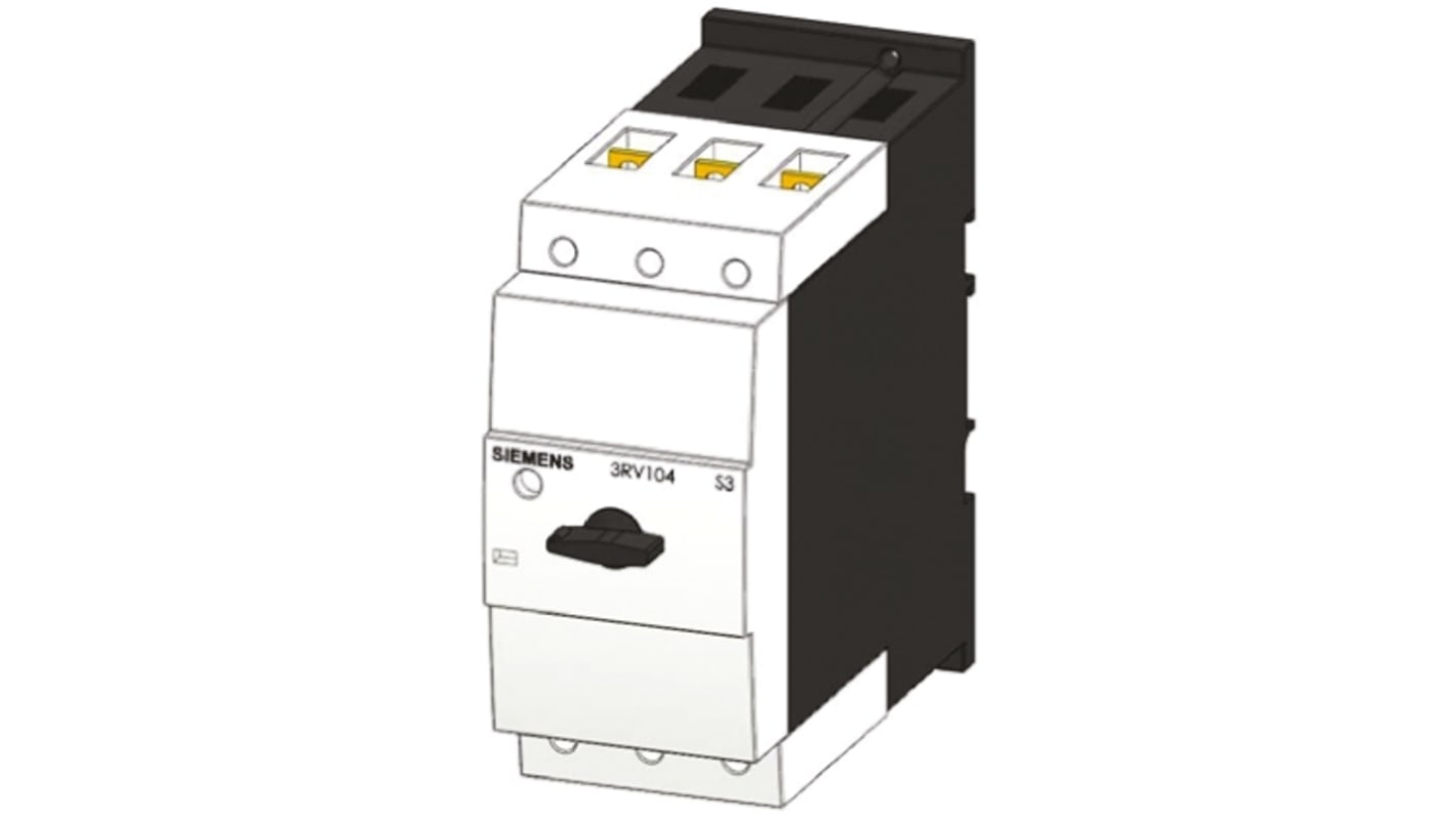 Interruttore Siemens 3RV1342-4LC10, 3 poli, 90 A, 100 kA, 690 V, design compatto 165x70x174 mm, protezione motori.