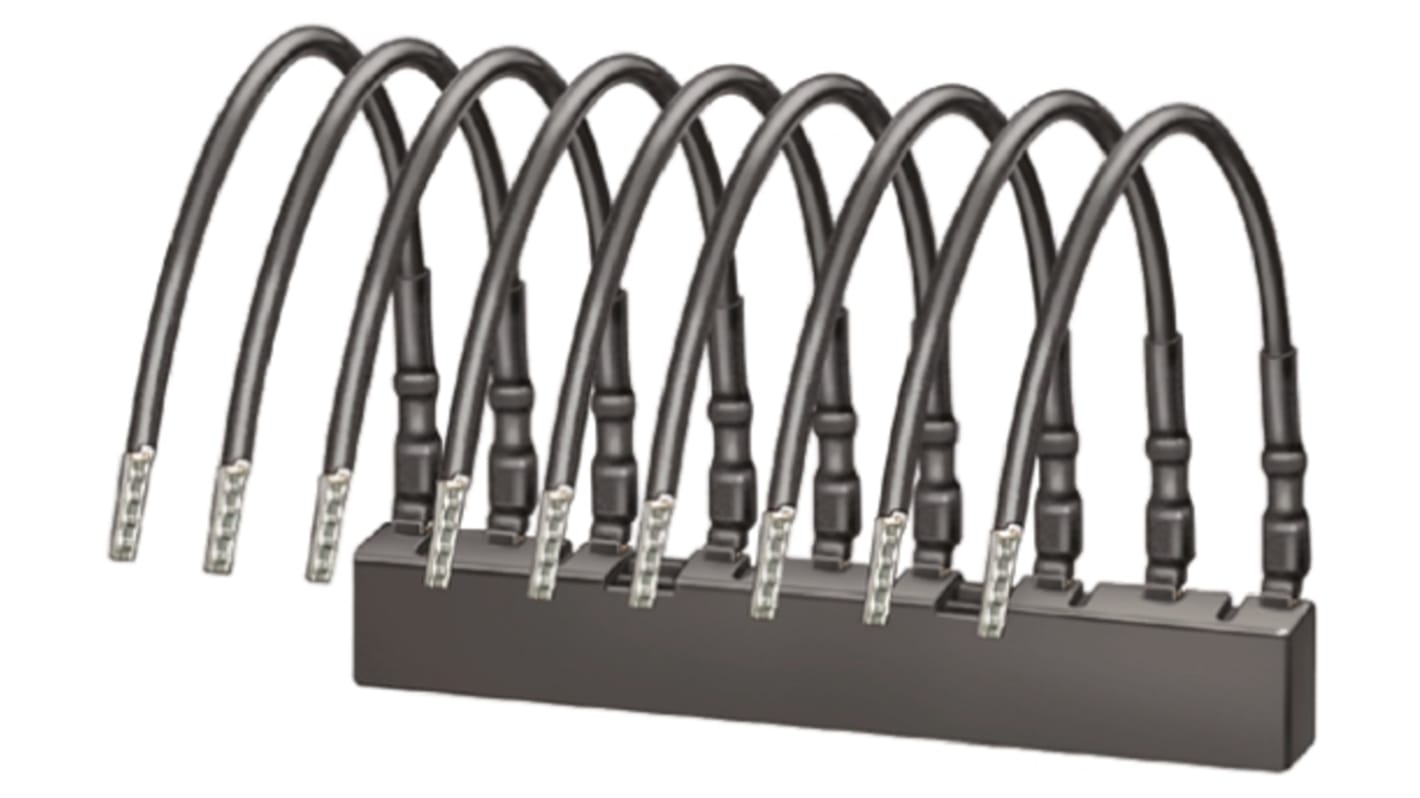 Morsetto a gabbia Siemens 3RV1915-2AB per barre di distribuzione trifase. Tecnologia affidabile e resistente, ideale per connessioni rapide e sicure.