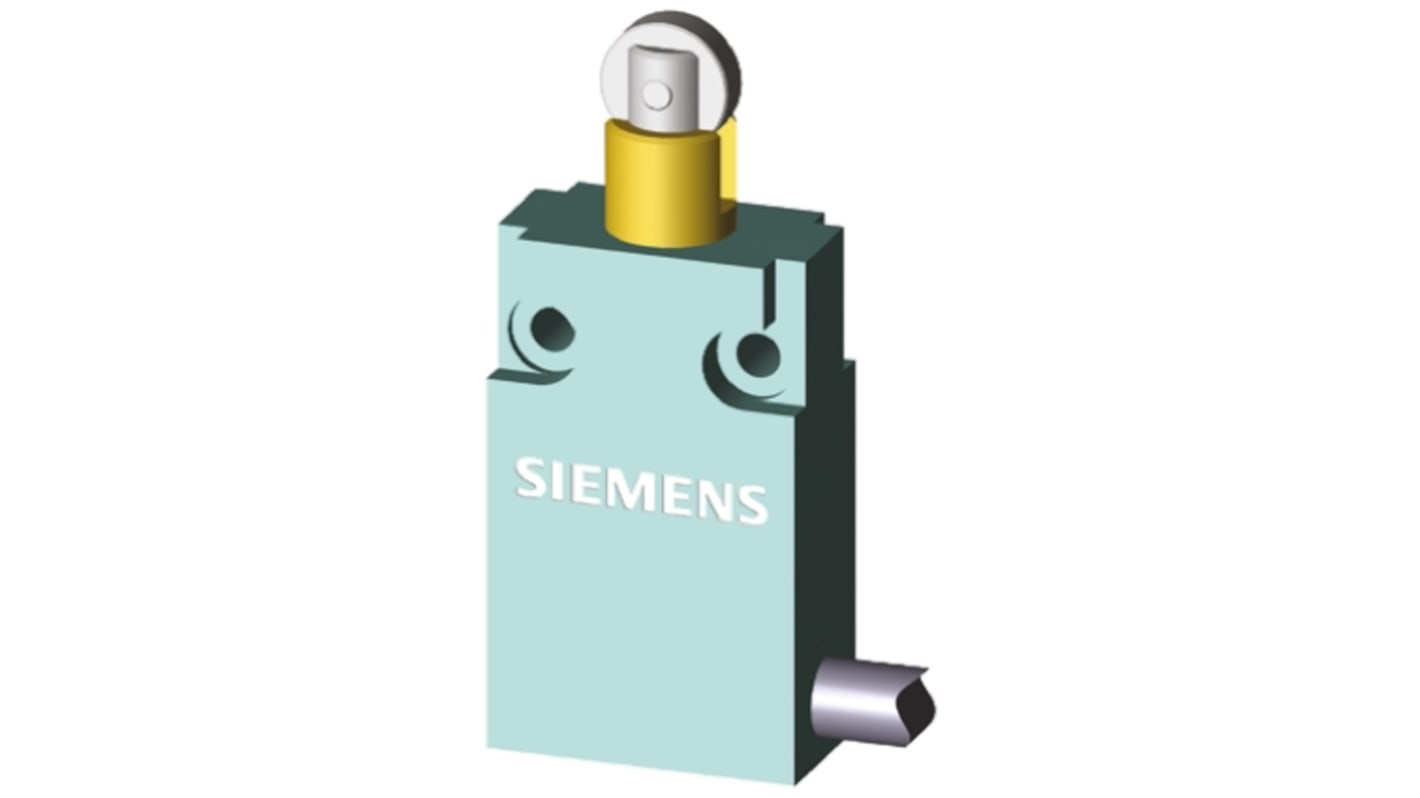 Interruttore di finecorsa Siemens 3SE5413-0CD23-1EA2, attuatore a rotazione, grado di protezione IP67, dimensioni 30x16x50 mm.