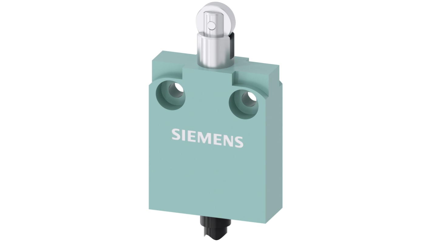 Siemens interruttore di finecorsa 3SE5423-0CN20-1EA2, attuatore a leva a rullo, contatti NO/NC, grado di protezione IP67, dimensioni 40x16x50 mm.