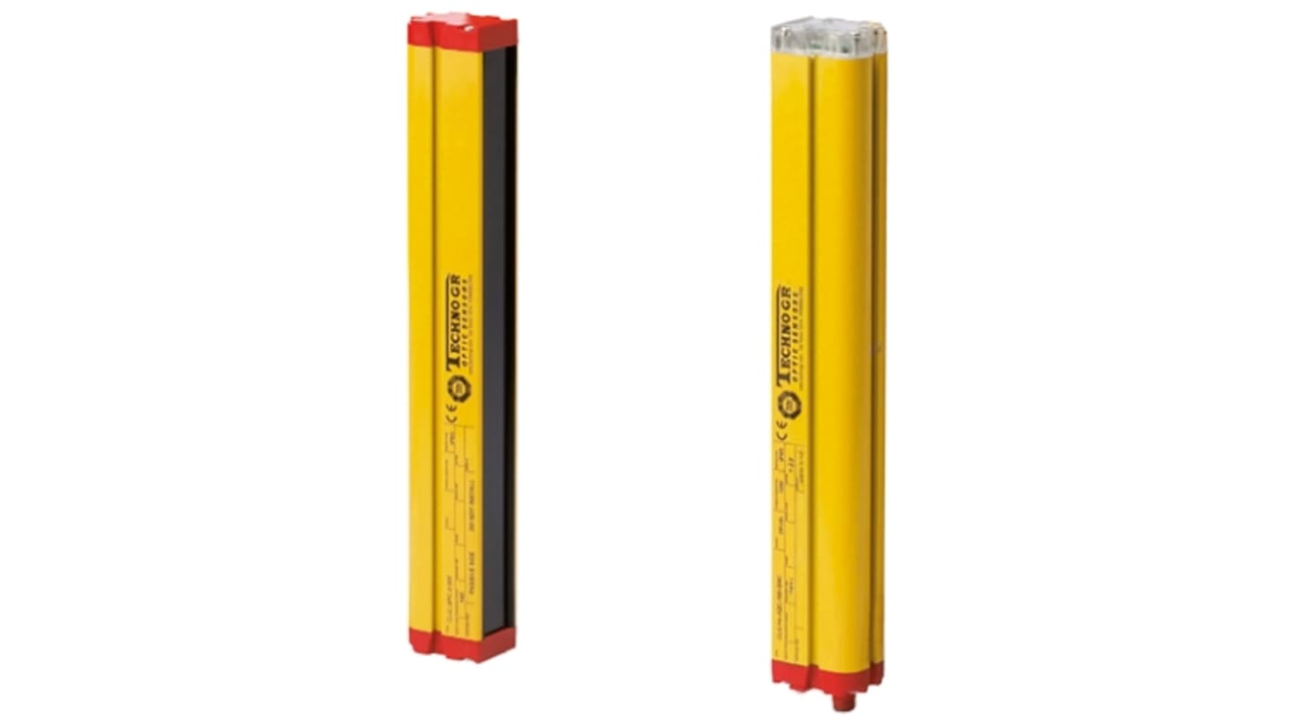 Barriera fotoelettrica Omron F3S-TGR-CL2A-014-750, risoluzione 14 mm, altezza protezione 750 mm, distanza rilevamento 0,2-6 m.