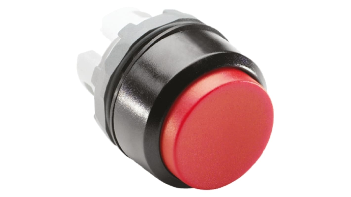 Attuatore pulsante rosso ABB, tipo instabile, diametro foro 22 mm, protezione IP66, facile installazione. Codice 1SFA611102R1001 MP3-10R.