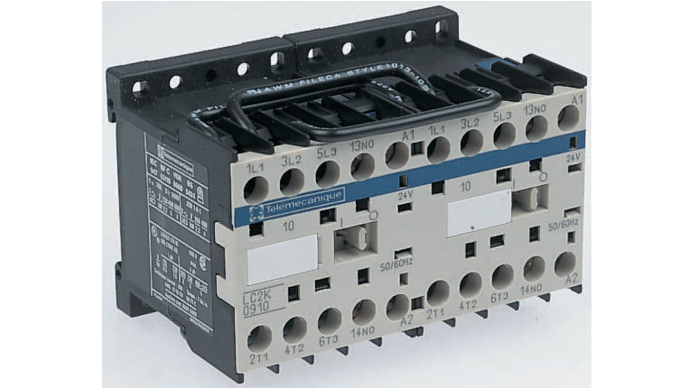Contattore Reversibile Schneider Electric LC2K0610P7, 3 Poli 6A 3kW 230V AC - Ideale per applicazioni industriali ed edilizie.
