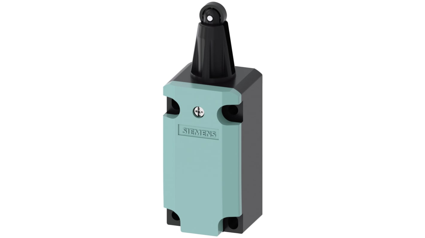 Siemens interruttore di fine corsa 3SE5132-0CD05, tasto a rotella NO/NC, dimensioni 40.5 mm x 37.3 mm x 78 mm, grado di protezione IP65.
