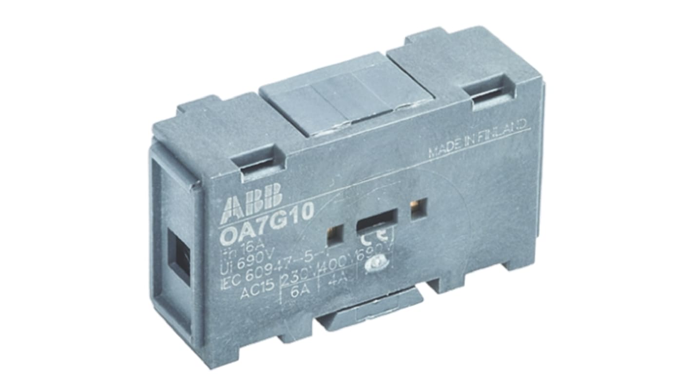 Interruttore ausiliario ABB OA7G10, montaggio a innesto, corrente termica 10 A, grado di protezione IP20, per sezionatori.
