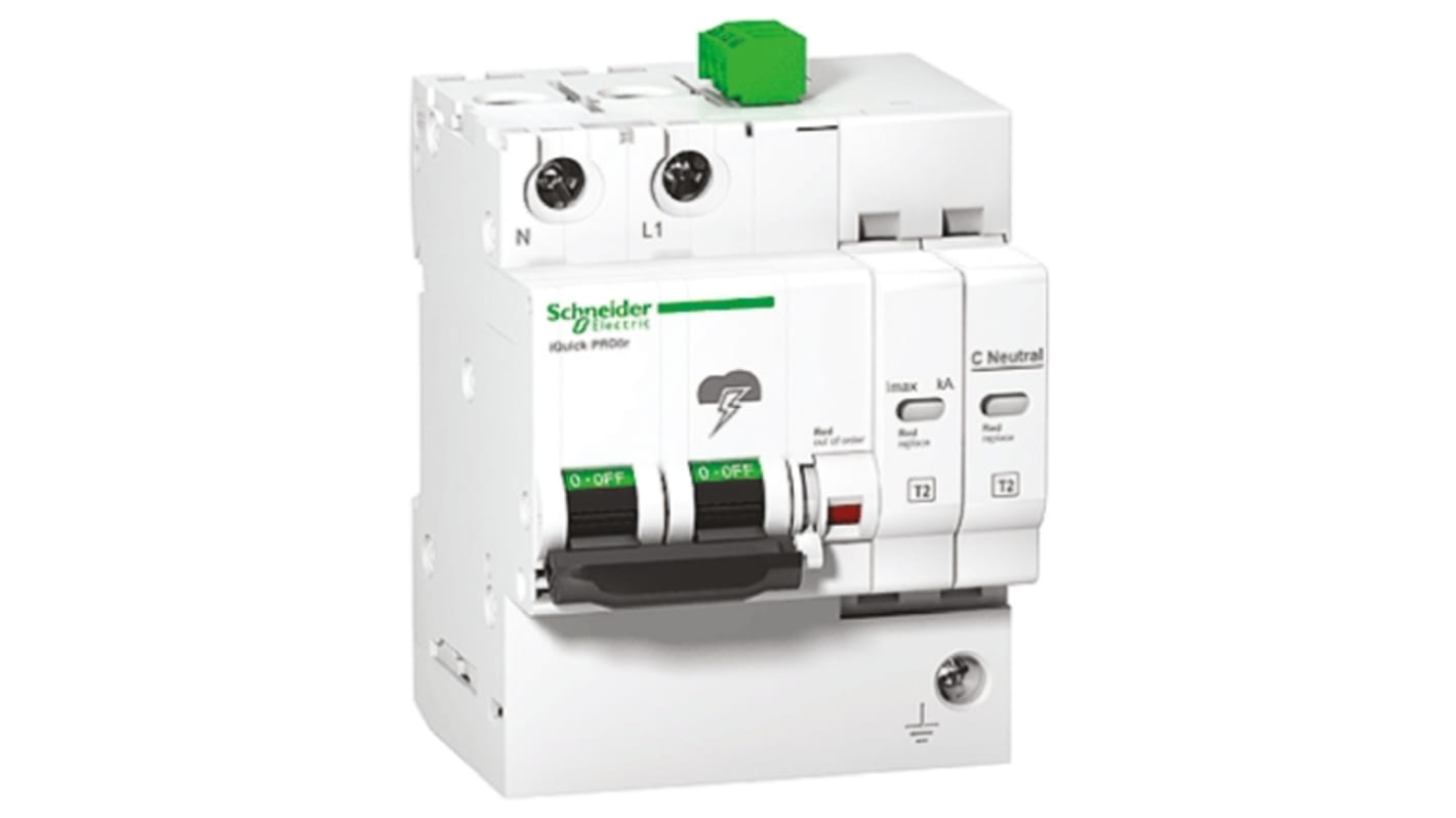 Limitatore di sovratensione Schneider Electric A9L16292: Acti9 iPRD, guida DIN, 20kA, sezionatore integrato, protezione fino a 440V.