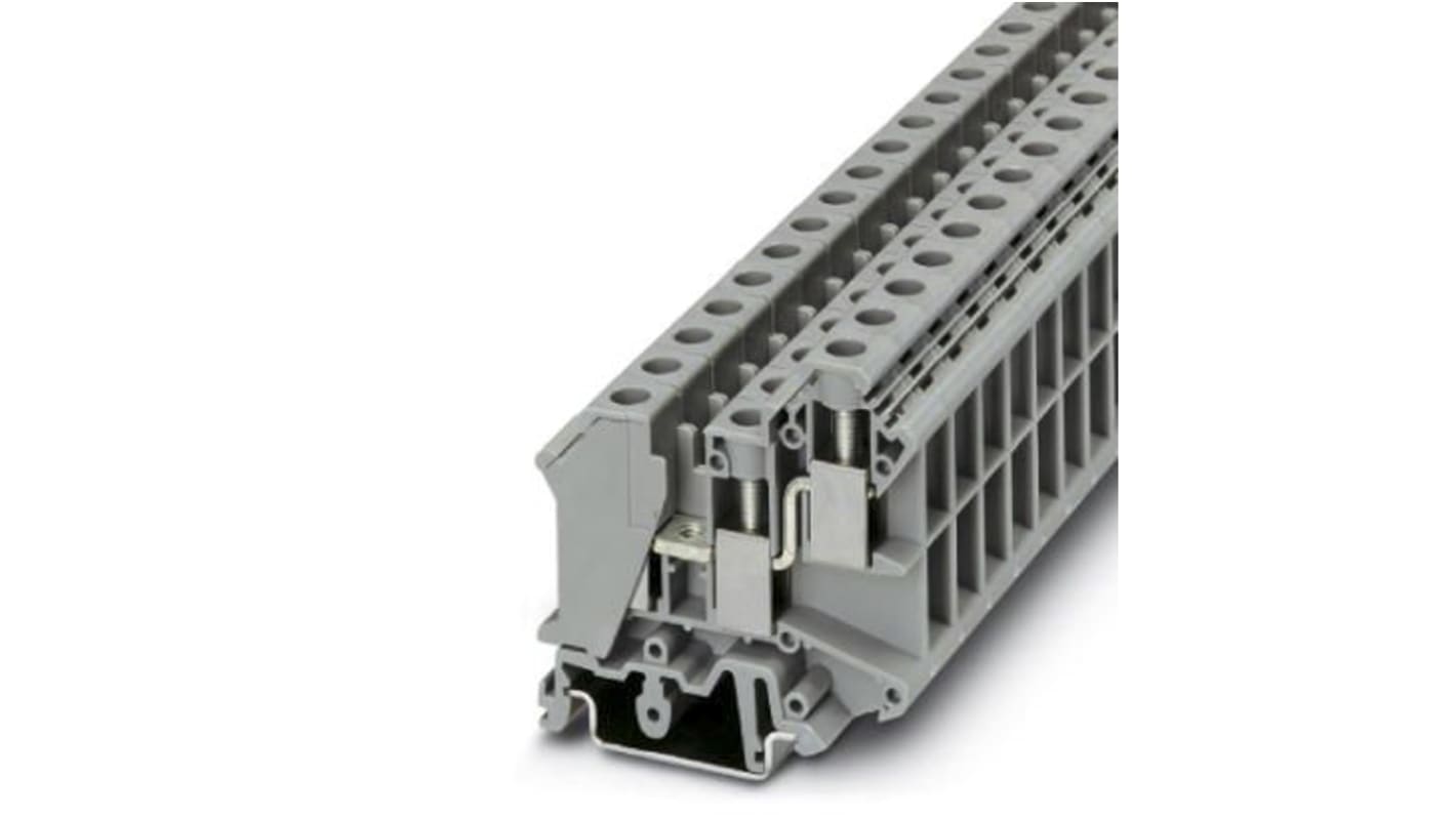 Morsetti portafusibili componibili Phoenix Contact 3005196, Grigio, Doppio, 76A - Serie TB per sicurezza elettrica affidabile.