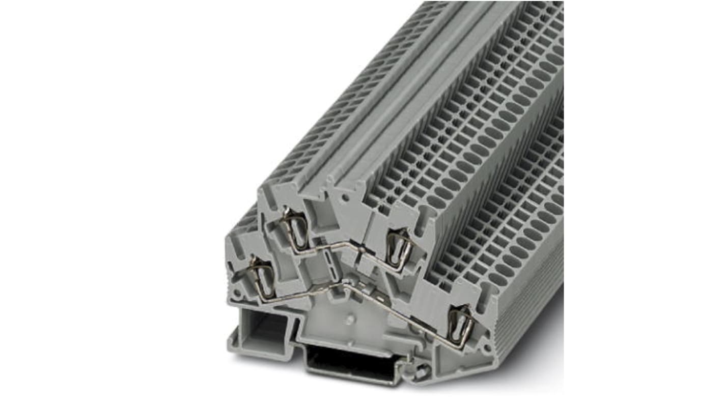 Morsettiera DIN Phoenix Contact 3038464 resistente agli urti, 22A, doppio livello - Ideale per sistemi industriali ad alta potenza.