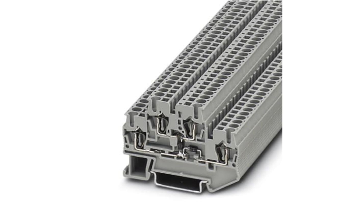 Morsettiera Serie TB Phoenix Contact 3031584: grigia, doppio livello, 26A. Ideale per applicazioni elettriche avanzate.
