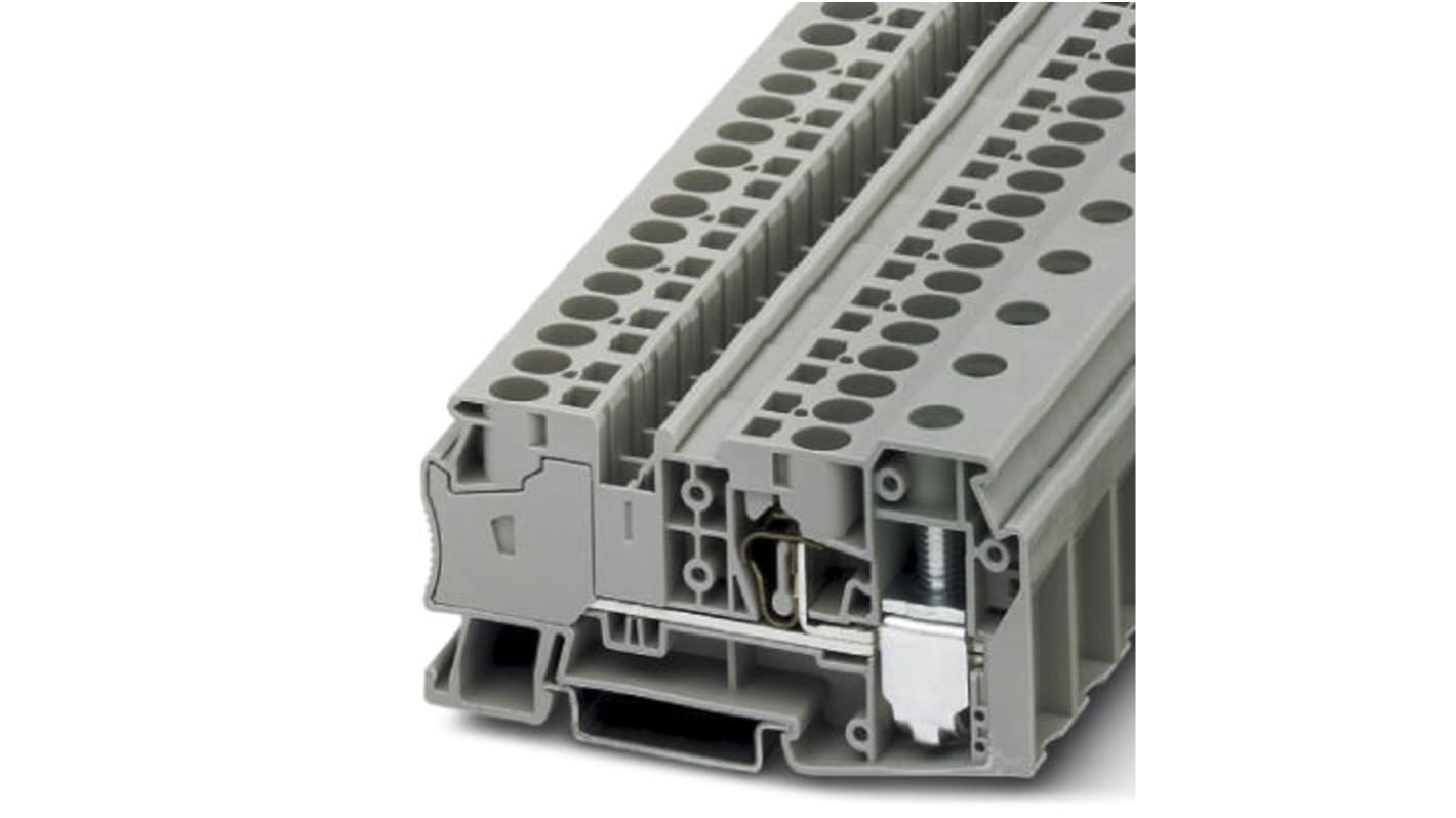 Morsetti portafusibili componibili Phoenix Contact 3033126, grigio, livello singolo, con fusibile 125A. Ideali per la Serie TB.