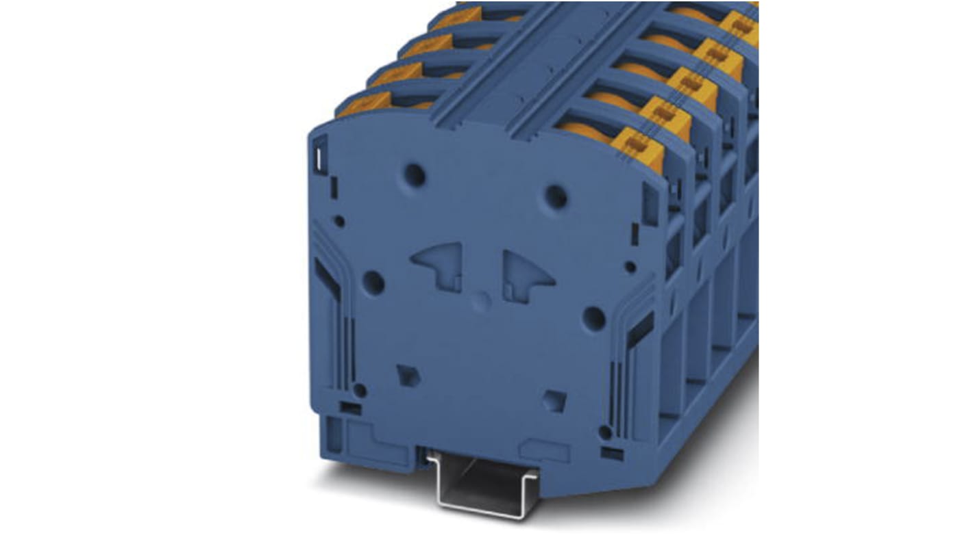 Morsettiere PTPOWER95 Phoenix Contact 3260103 per corrente elevata, collegamento rapido, 95 mm², 232A. Ideale per guida DIN, conduttori grandi.