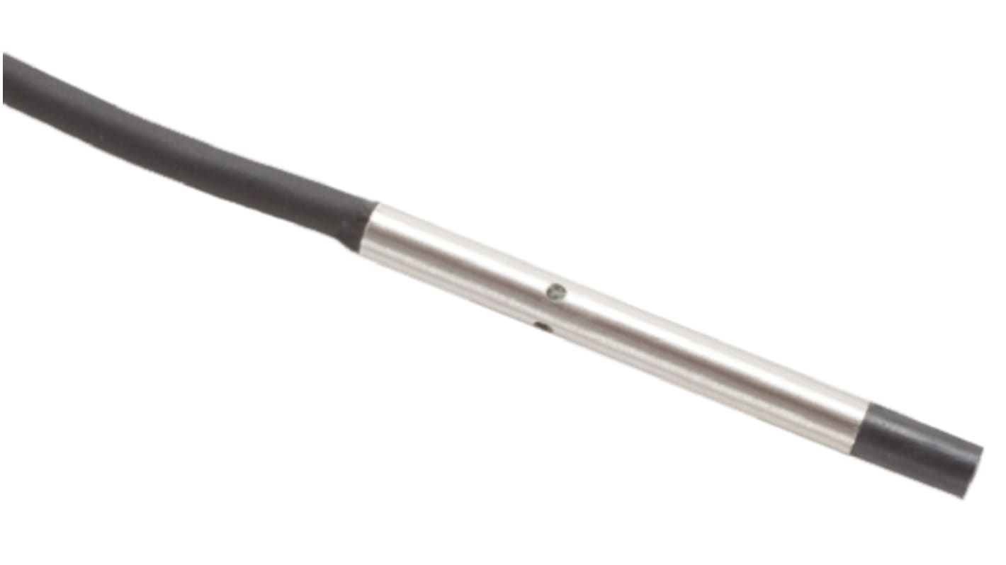 Sensore di prossimità cilindrico PNP Omron E2E-C04N03-WC-B1 2M, diametro 4 mm, rilevamento 3 mm, IP67, acciaio inox.