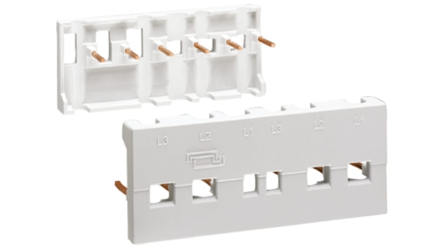 Kit di montaggio Lovato BFX3102 per contattori BF09A-BF25A, quattro poli, con dispositivi di blocco meccanico.