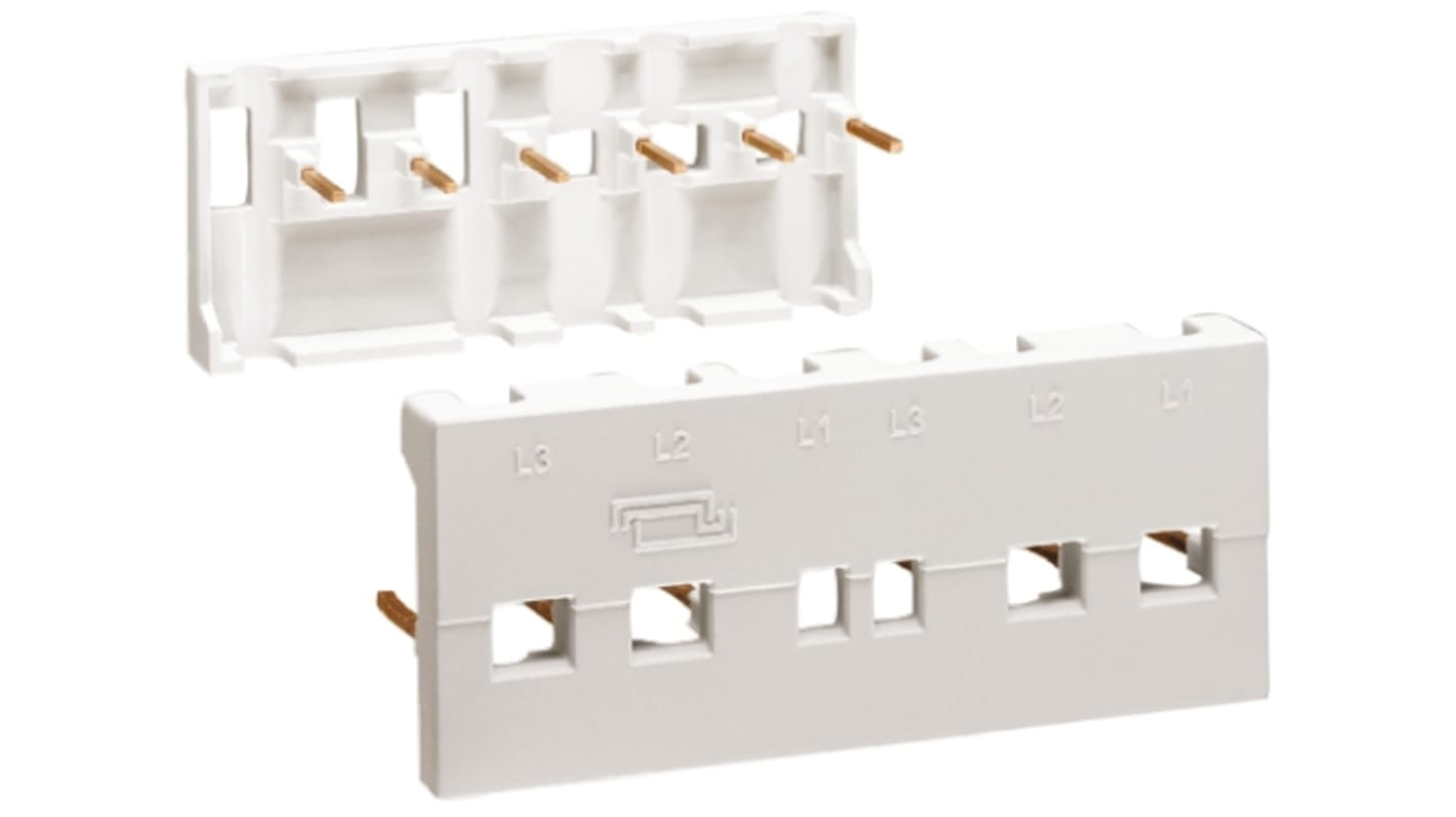 Kit di montaggio Lovato BFX3131 per contattori BF09A-BF25A, quattro poli, con dispositivi di blocco meccanico.