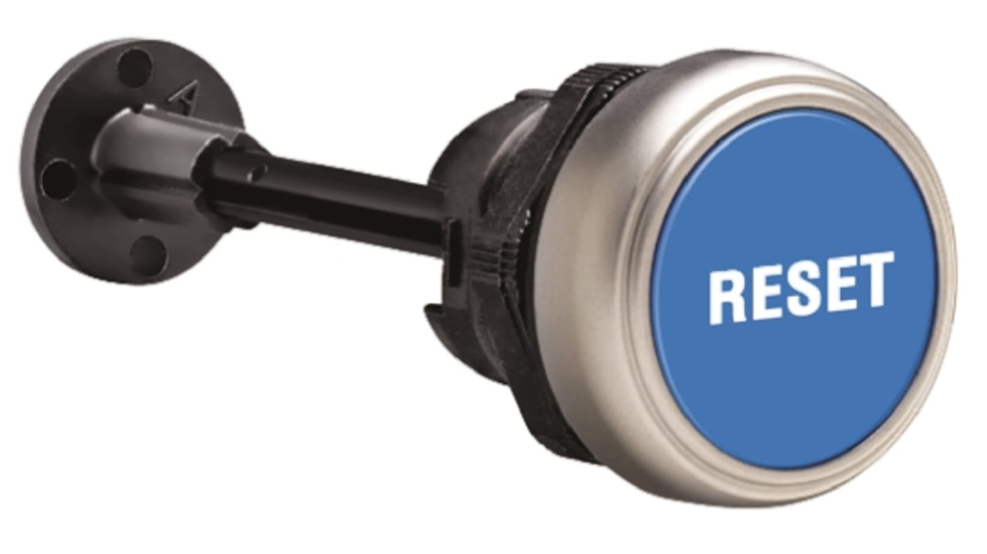 Attuatore pulsante Lovato LPCR1196, blu, diametro 22mm, ritorno a molla, grado di protezione IP66/IP67/IP69K.