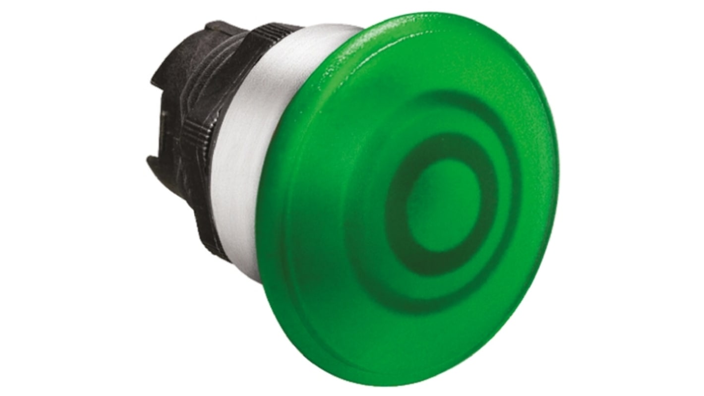 Attuatore pulsante Lovato LPCBL6143, verde, diametro 22mm, ritorno a molla, IP66/IP67/IP69K, montaggio a scatto.