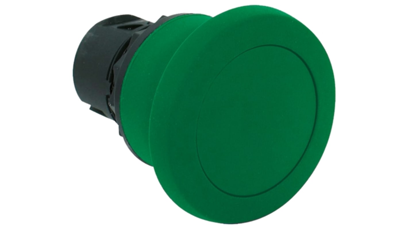 Attuatore pulsante Allen Bradley 800FP-MM43, testa a fungo verde, diametro 40 mm, azione momentanea, grado di protezione IP65.