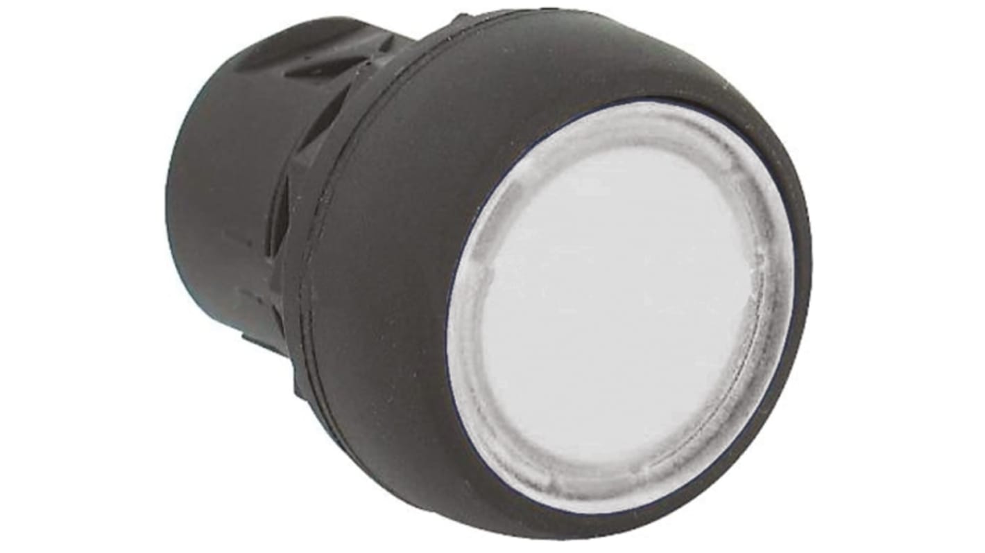 Attuatore pulsante alternato Allen Bradley 800FPLFA7, montaggio a pannello, diametro foro 22 mm, protezione IP65, colore bianco.