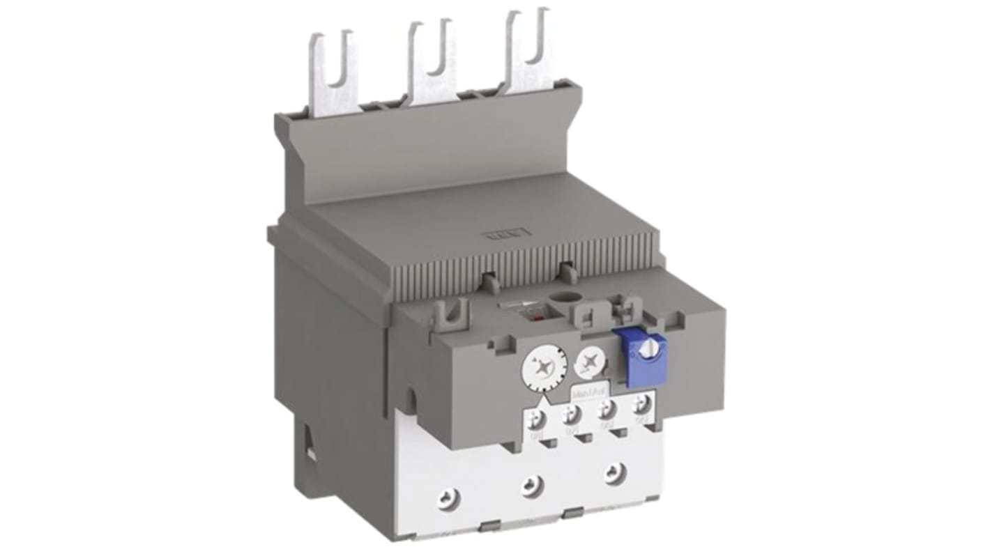 Relè di sovraccarico termico ABB 1SAZ431201R1002 TF140DU-110, protezione motori, FLC 110 A, dimensioni 140x89x126 mm.