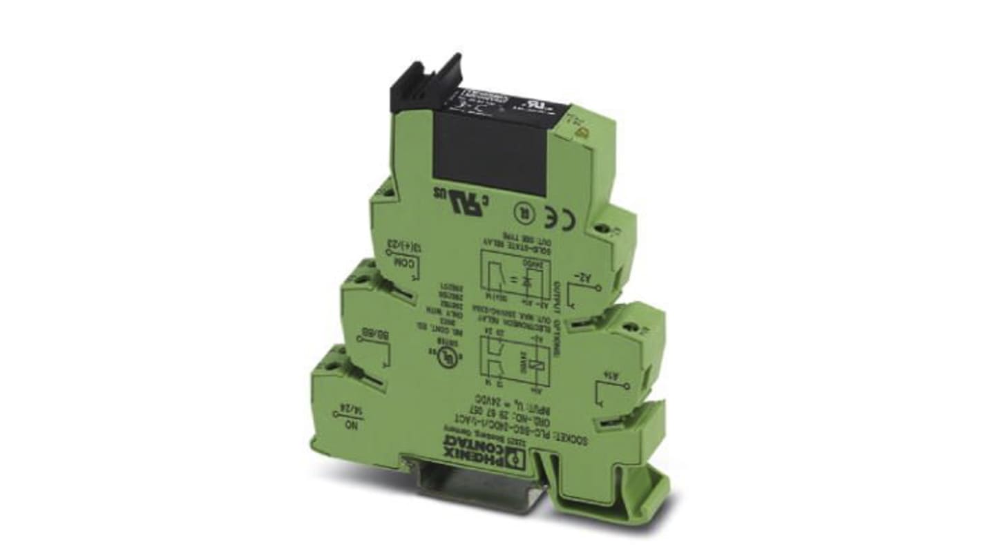 Relè di interfaccia a stato solido Phoenix Contact 2982786 per PLC-OSC. Guida DIN, LED giallo, temperatura -25 a 60 °C. Automazione industriale.